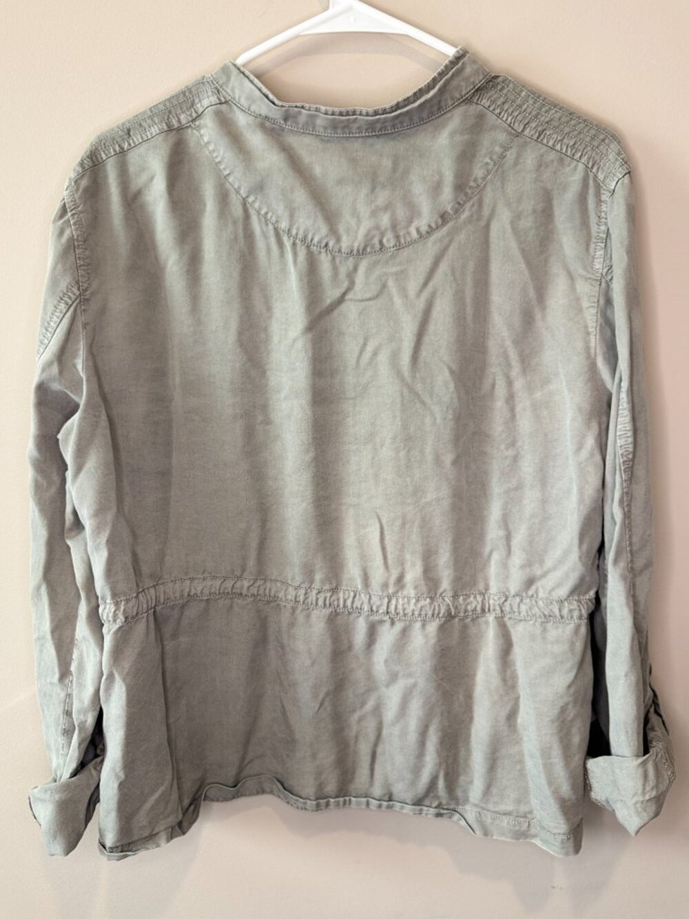 Women’s Sancutary Utility Lightweight Button-Up Shacket Jacket Green XL - Picture 6 of 8